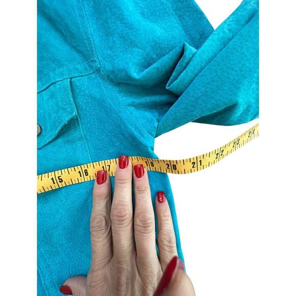 Carrie Allen Women's Genuine Suede Leather Button Front Jacket Size Medium - Picture 2 of 6